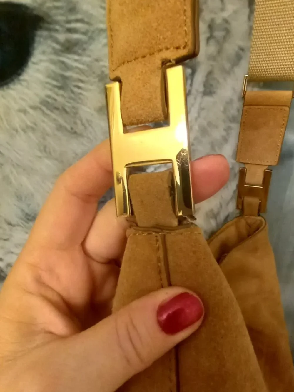 India Hicks Genuine Suede Hobo Bag